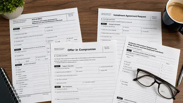 IRS OIC application forms including Form 656 and Form 433-A for tax debt settlement