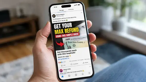 Social media post promoting misleading tax advice that could lead to IRS penalties