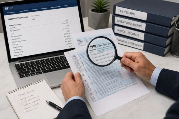 Reviewing tax documents for debt accuracy