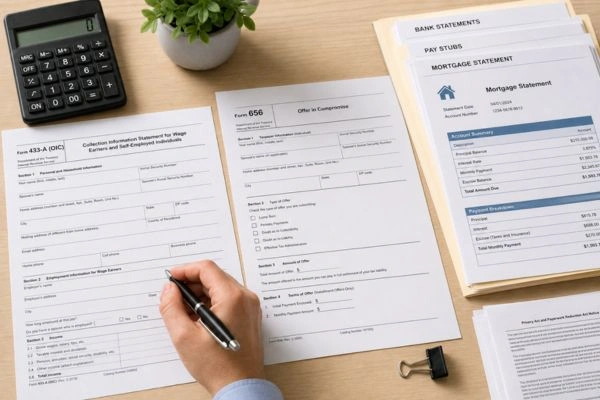 IRS Offer in Compromise application forms ready