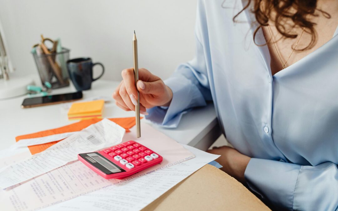 A woman doing tax preparation