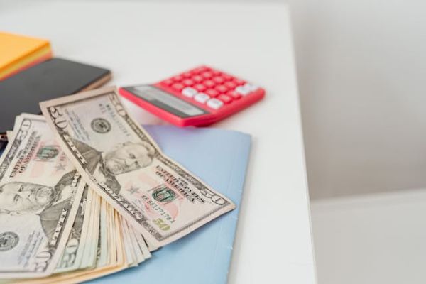 calculating income and expenses for tax preparation using coins and cash