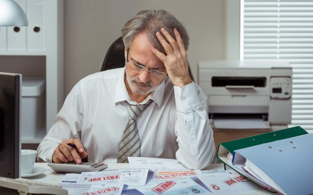 Businessman struggling to pay dues