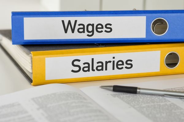 Folder of wages affected by IRS levy