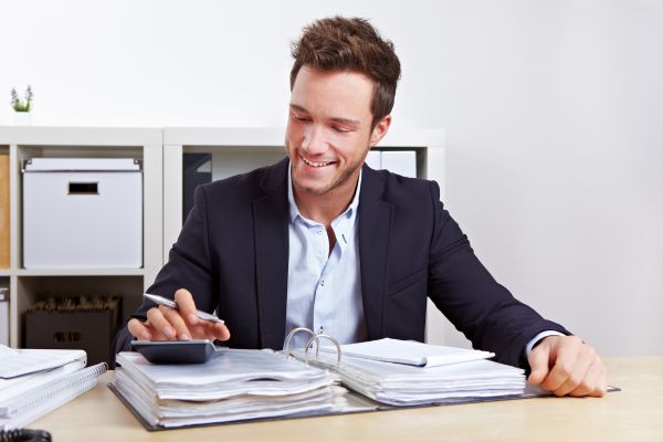 Accountant doing a tax audit.