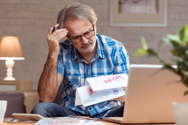 A person struggling financially.