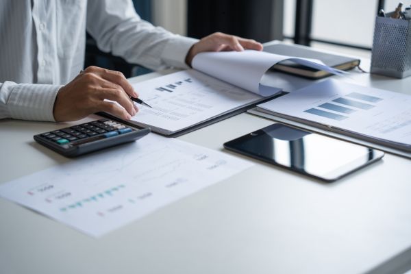 Tax professional working on the tax compliance aspects of the financial audit.