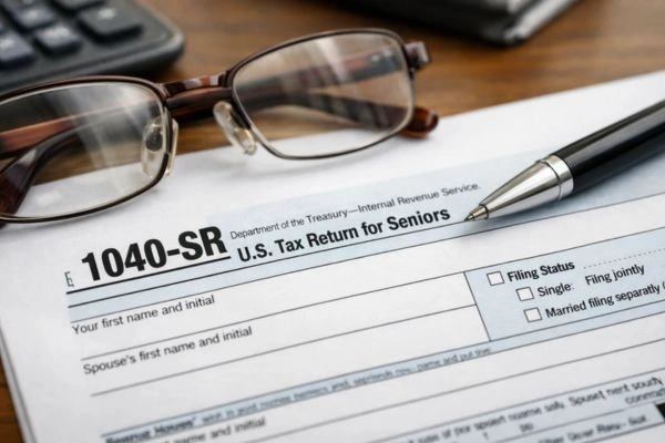 IRS Form 1040-SR tax return for seniors over 65