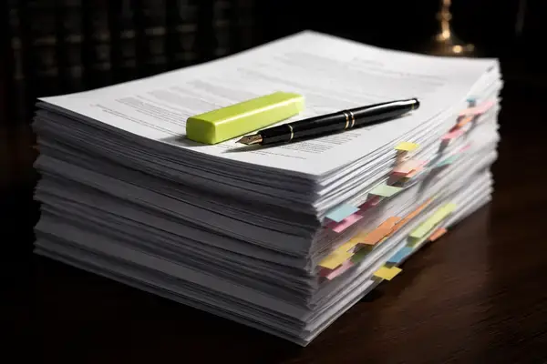 OBBBA tax law 2026 legislation documents with highlighted sections for planning impact
