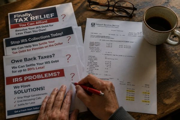 Skeptical review of tax relief marketing claims