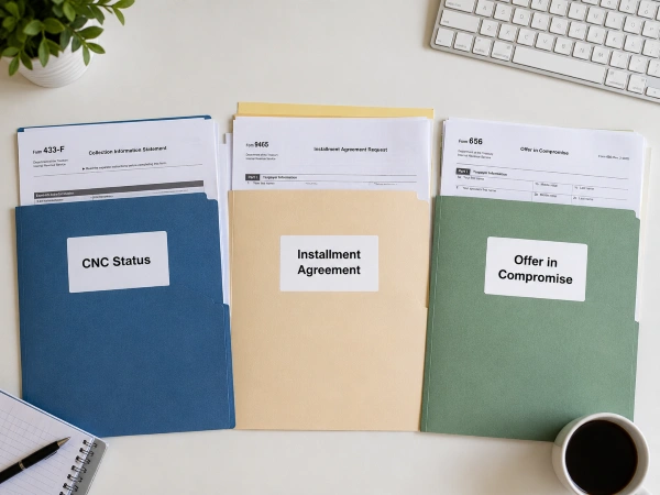 Three IRS tax relief options CNC installment agreement offer in compromise