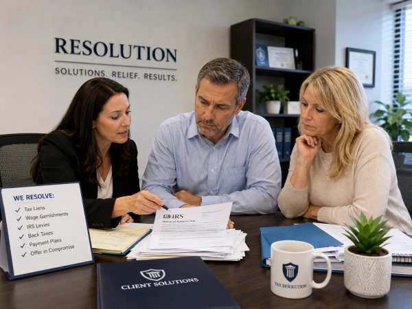 Austin and Larson tax resolution team helping a client resolve IRS problems