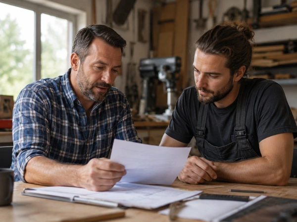 Business owner reviewing a worker classification agreement for tax compliance