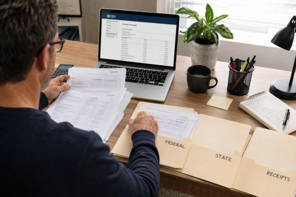 Filing back tax returns using IRS transcripts