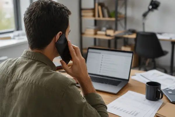 Independent contractor on a call after an IRS levy on 1099 income
