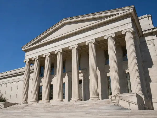 Government building columns representing the IRS authority to levy a 401(k)