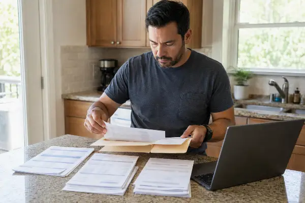 Taxpayer gathering financial documents to apply for a PPIA