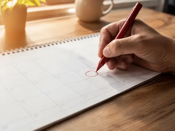 Marking a backup withholding deadline on a calendar