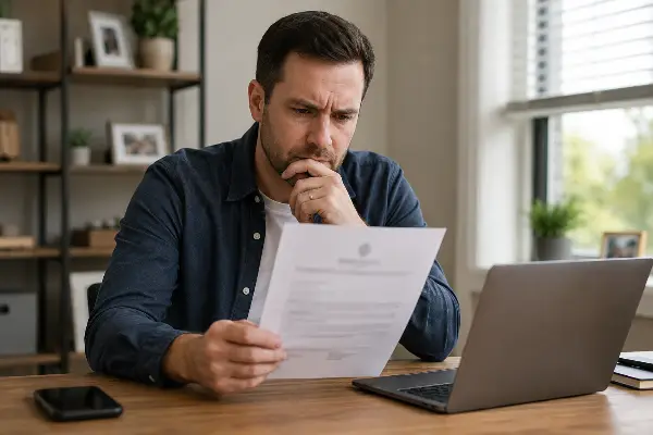 Taxpayer reviewing an IRS CP523 notice about a payment plan