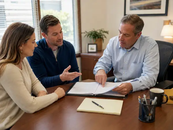 Meeting with a tax professional to set up an IRS payment plan