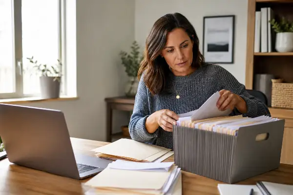 Organizing tax records before finalizing a divorce