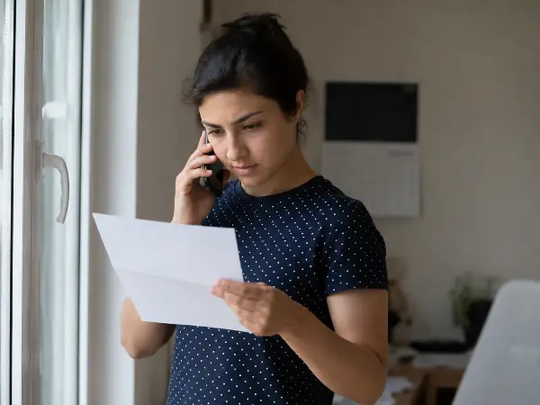 Person calling for help after a Final Notice of Intent to Levy