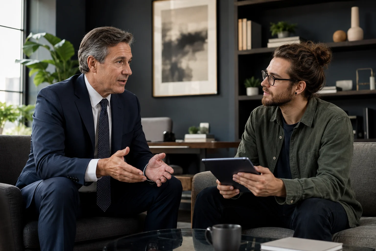 Tax lawyer in Howell Township, MI speaking with a self-employed graphic designer