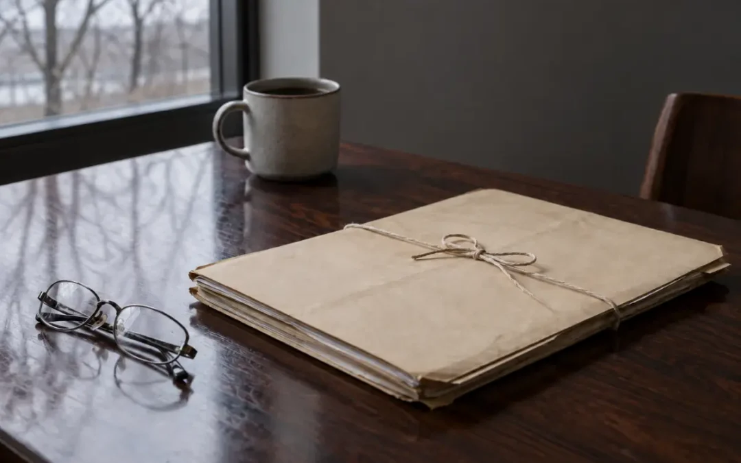 Michigan accountant's client file closed on a desk, the subject of accountant client privilege