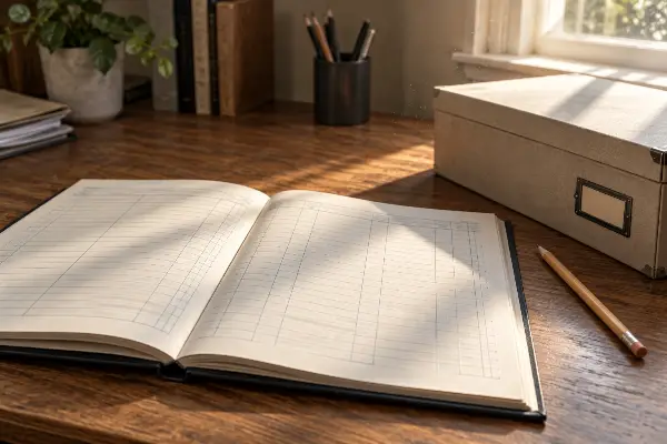 Blank ledger showing a record the IRS cannot require you to create