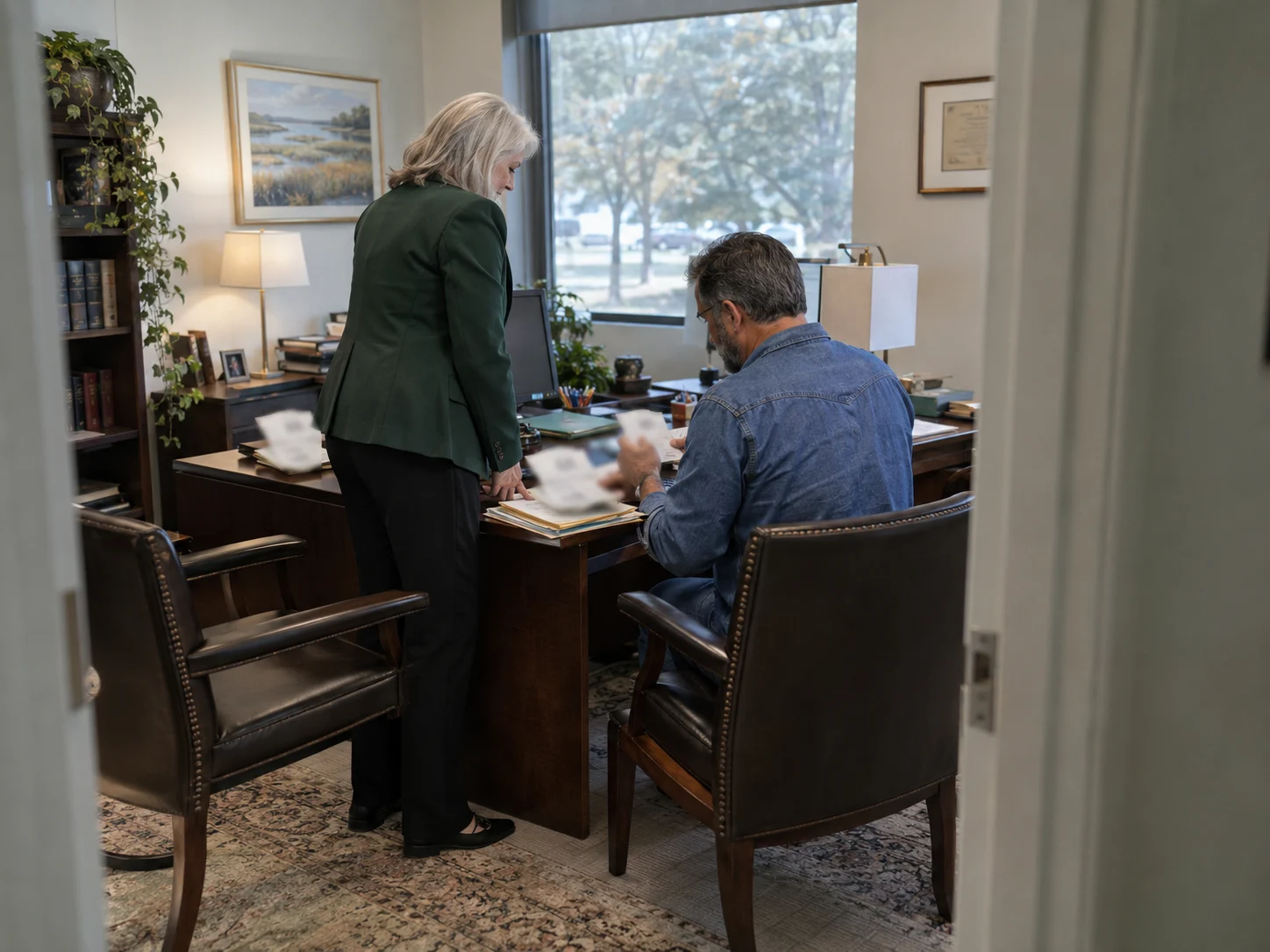 Tax lawyer helping a contractor organize overdue tax filings